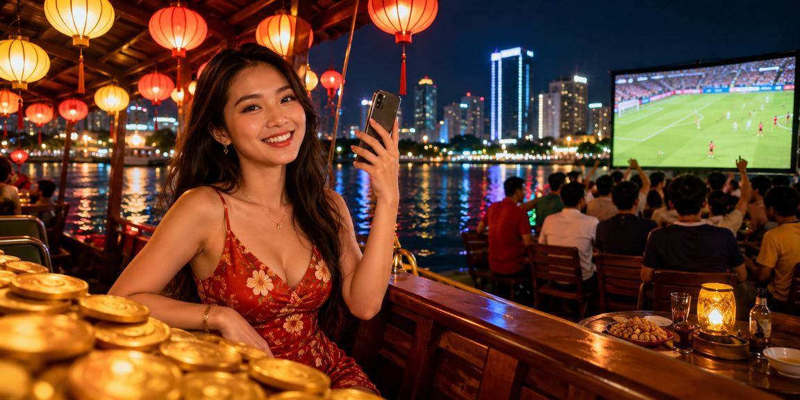 Người hâm mộ bóng đá tại chợ đêm Hà Nội theo dõi kết quả và kiểm tra cấp bậc VIP trên điện thoại