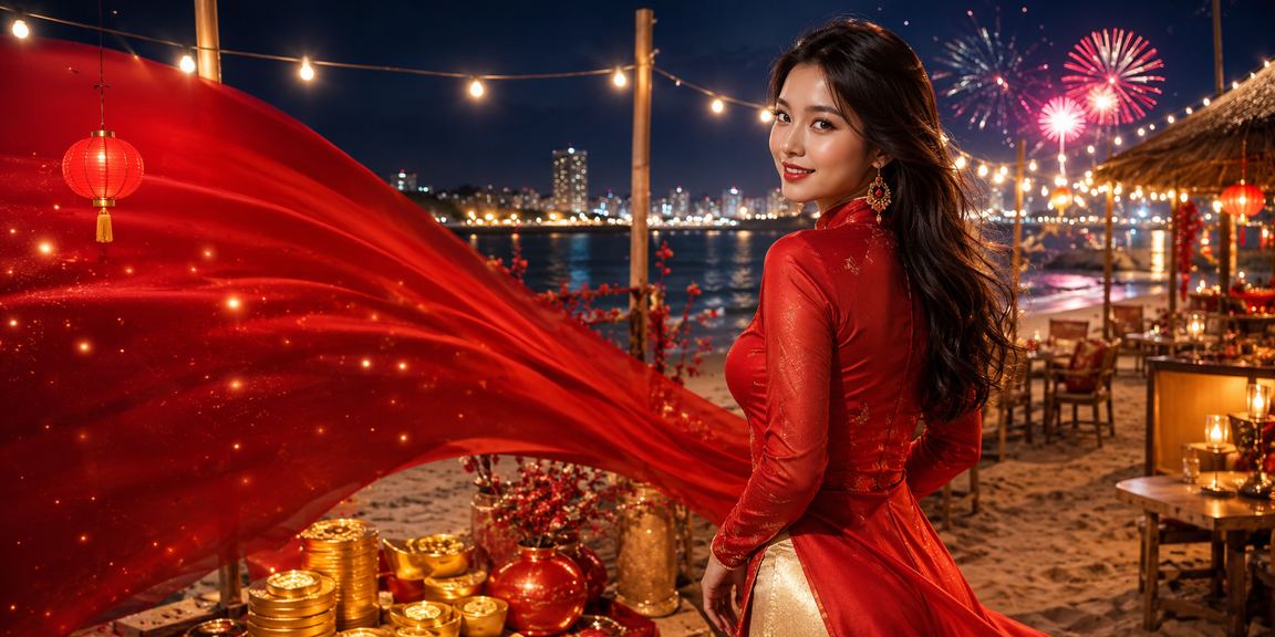 Người phụ nữ Sài Gòn mặc áo dài truyền thống kiểm tra kết quả cá cược trên điện thoại